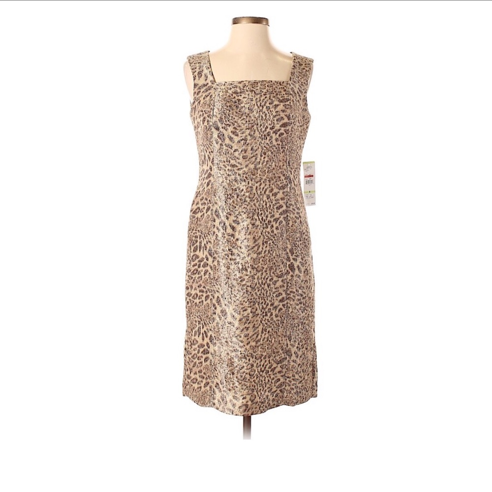 Jones New York Leopard Sleeveless Dress NWT